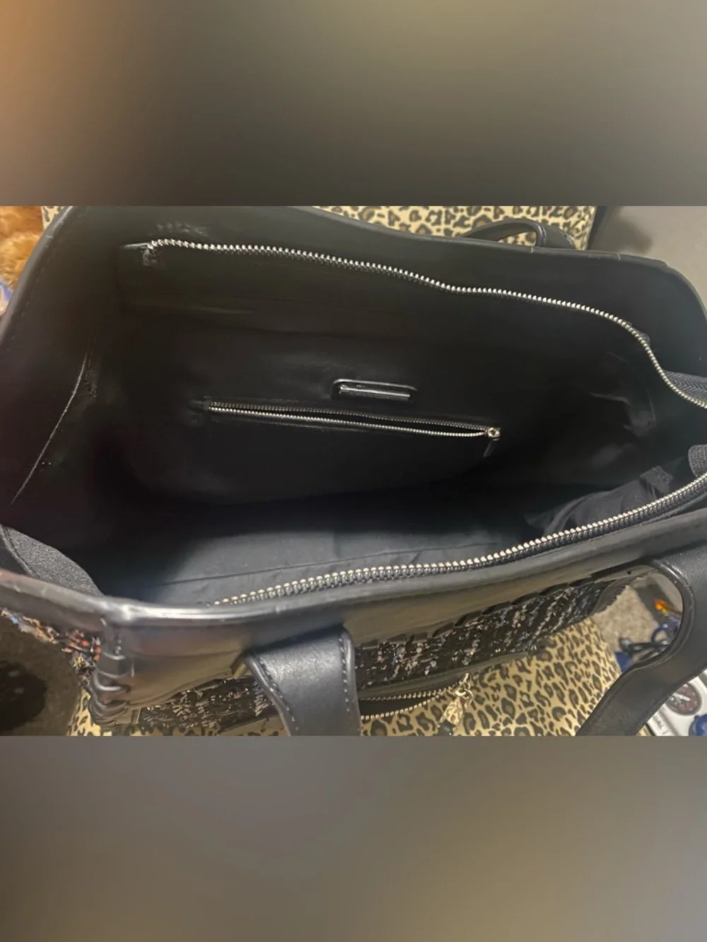 BCBGeneration Aubry top-zip Tweed Tote/Purse